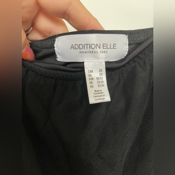 Sheer black off the shoulder flowy top - Picture 3 of 4